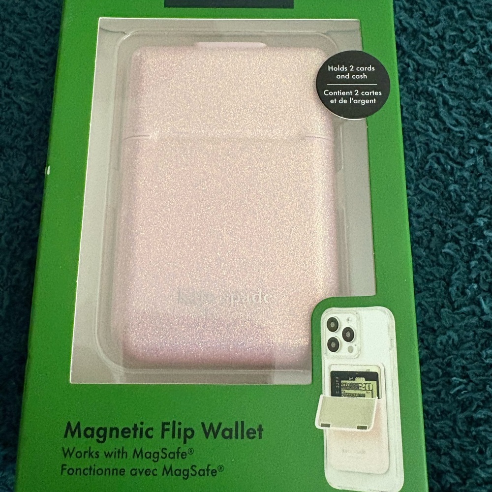 Pink Magnetic Flip Wallet for Cell Phones